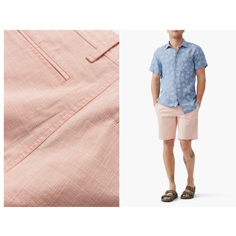 Rodd & Gunn Shorts Salmon Plaid Preppy Sacred Hill Size 32 NWT Summer Coastal - Picture 2 of 5